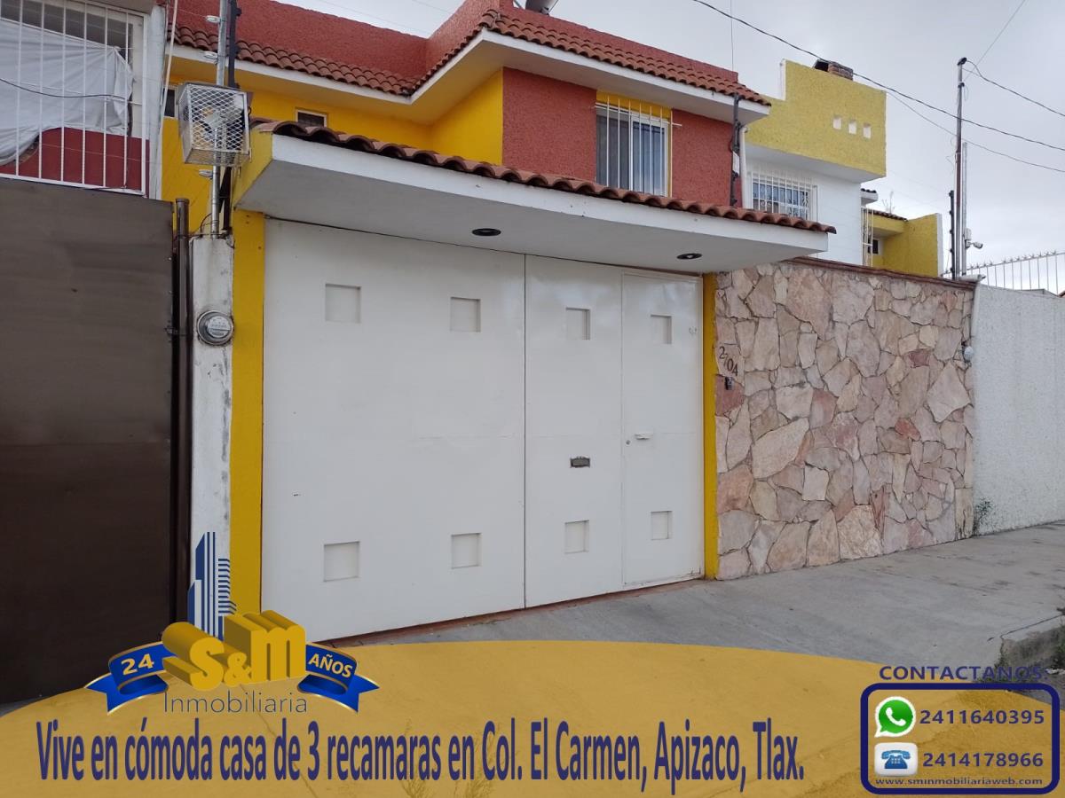 Bonita y economica Casa en Renta en El Carmen Apizcao Tlaxcala Mexico 1