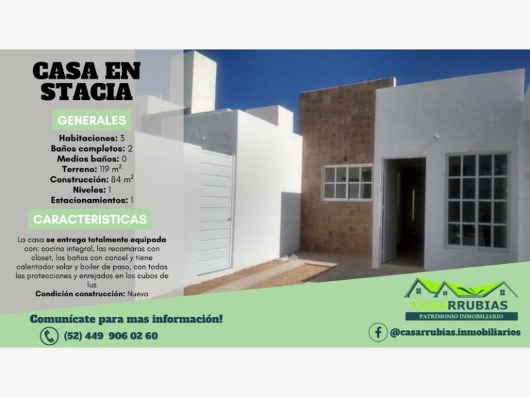 Casa en Renta economica 3hab STACIA Jesus Maria Aguascalientes