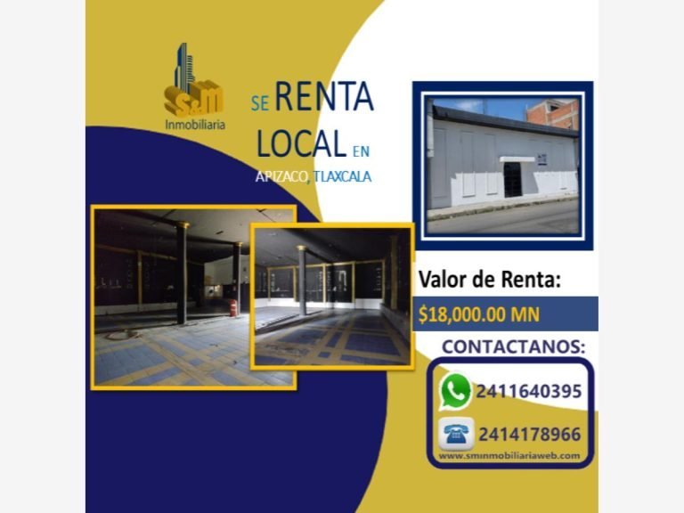 Local en Renta La Cañada Apizaco Tlaxcala Mexico