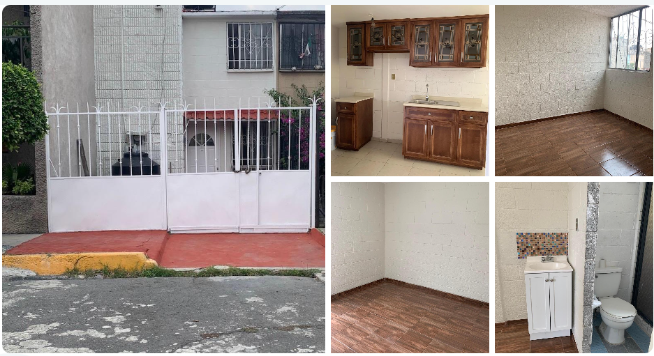 Bonita Casa en Renta a 2 Calles Metro Ecatepec, con 2 Recamaras, Espacio 3 Autos Estado de Mexico