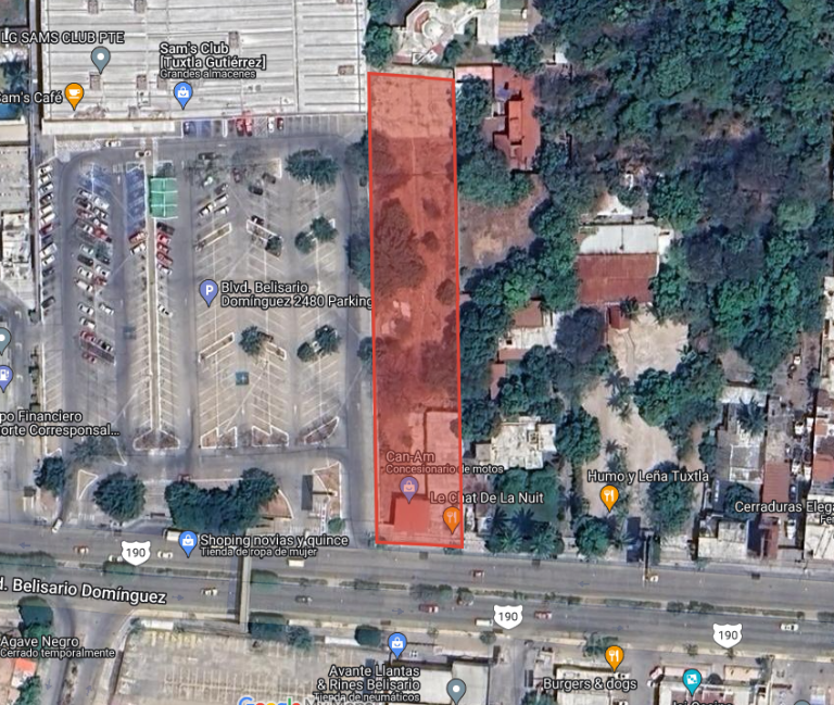 Terreno SUP 3,325 M2 100% Comercial sobre Blvd principal de la ciudad de Tuxtla Gutierrez Chiapas
