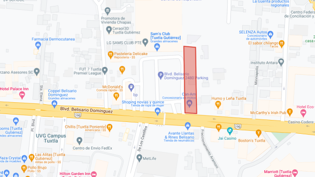 Terreno Comercial 25 x 133 a un lado de sams 4