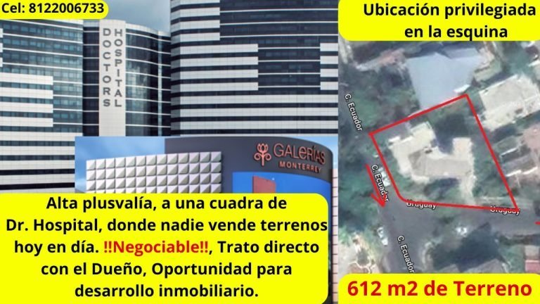 Venta de Terreno en Vista Hermosa Monterrey