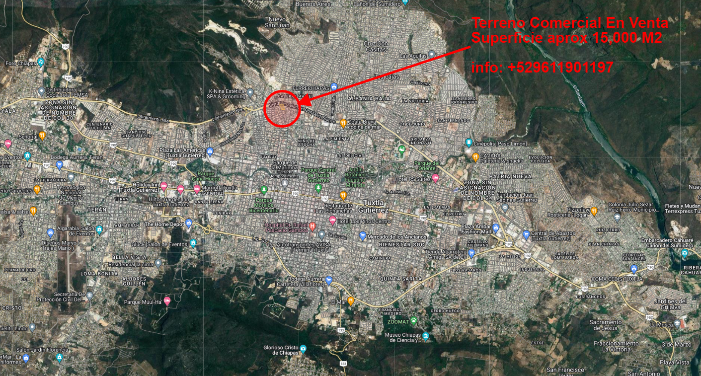 Terreno Comercial en Venta 15,000 M2 aprox Tuxtla Gutierrez Chiapas (1)