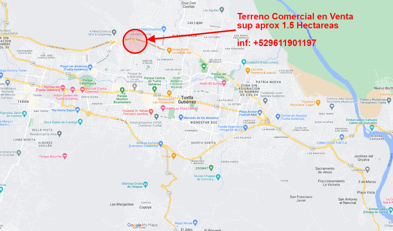 Terreno Comercial en Venta 15,000 M2 aprox Tuxtla Gutierrez Chiapas (2)