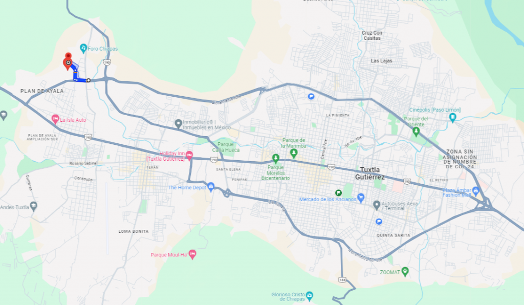 Ubicacion Casa en Renta Plan de Ayala Tuxtla Gutierrez Chiapas 2