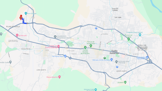Ubicacion Casa en Renta Plan de Ayala Tuxtla Gutierrez Chiapas 2