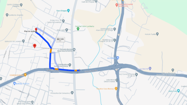 Ubicacion Casa en Renta Plan de Ayala Tuxtla Gutierrez Chiapas