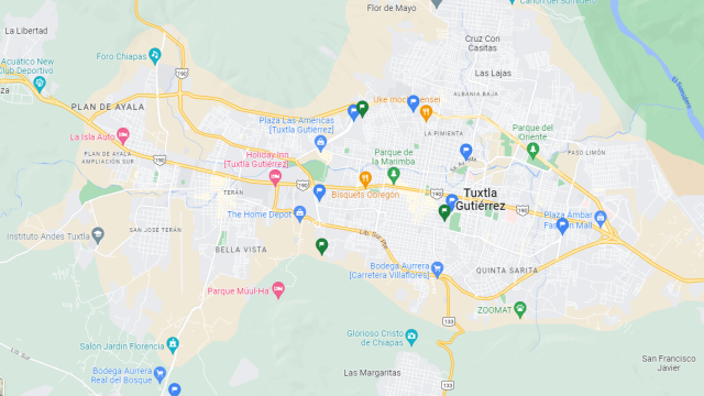 mapa Tuxtla Gutierrez Chiapas