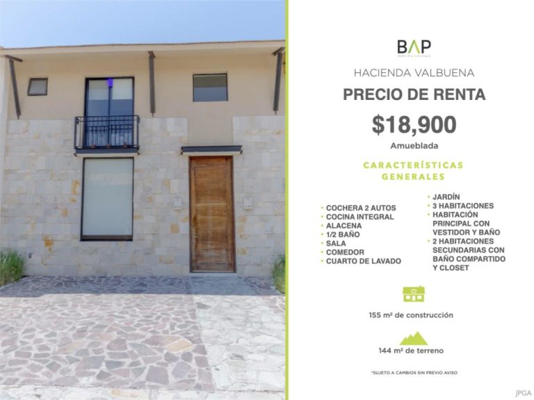 Casa en Renta en Hacienda Valbuena Leon Guanajuato