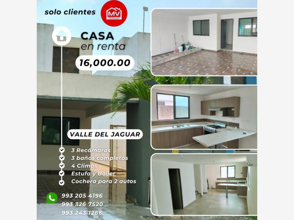 Casa en Renta en Valle del Jaguar Villahermosa Tabasco 2 1