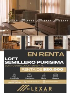 LOFT Departamento en RENTA Monterrey NL