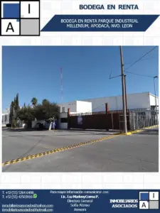 BODEGA EN RENTA PARQUE INDUSTRIAL MILLENIUM, APODACA, NVO. LEO