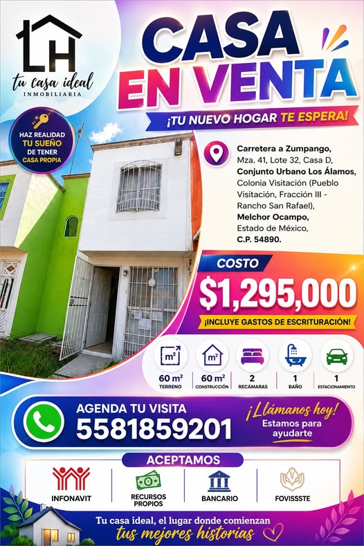 CASA EN VENTA EN MELCHOR OCAMPO! Edo Mex