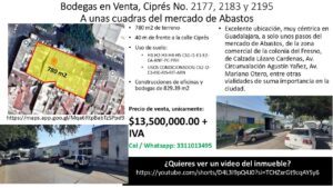 El fresno zona abastos, bodega en venta 780 m2, oportunidad