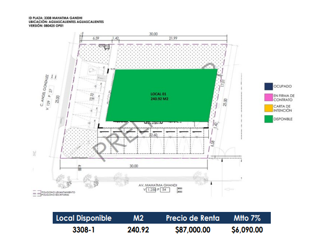 Local comercial en RENTA de 240.92 m² ubicado en 3308 Mahatma Gandhi, Aguascalientes, Aguascalientes